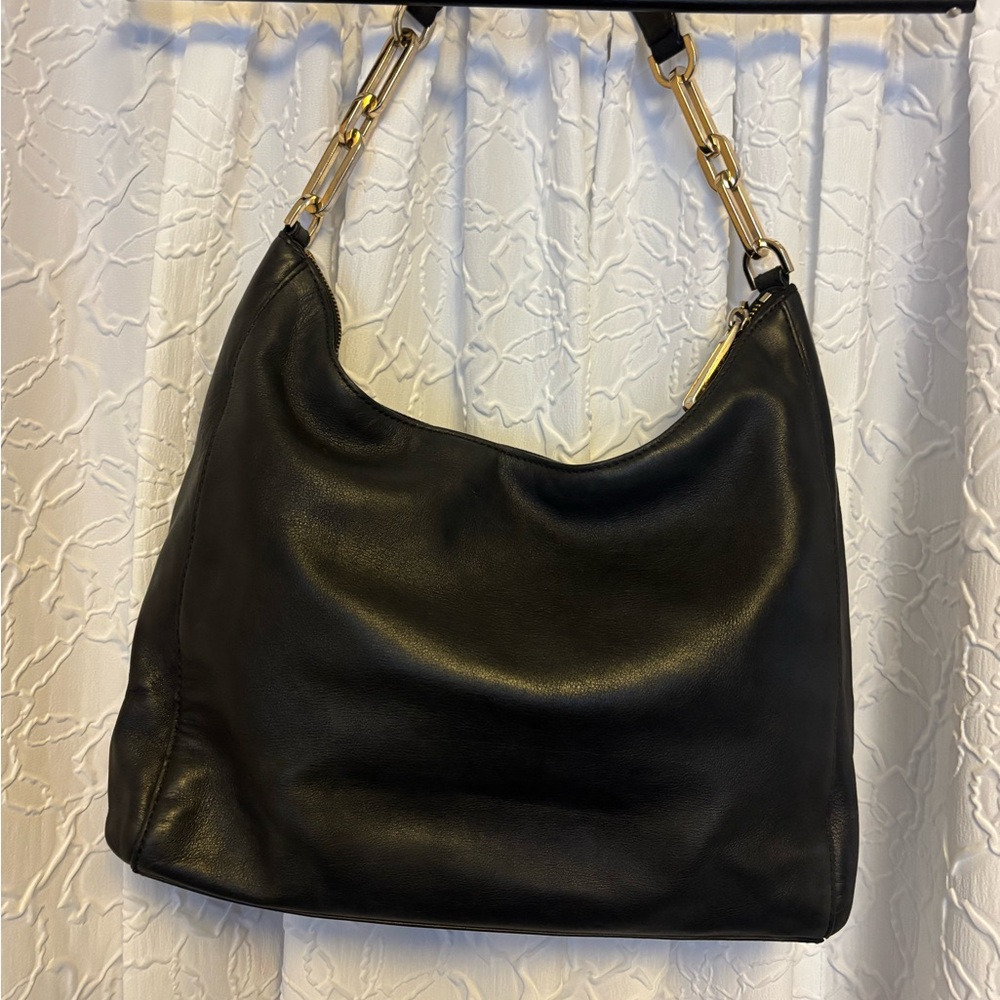 Michael Kors Black Leather Hobo Bag - Picture 2 of 5